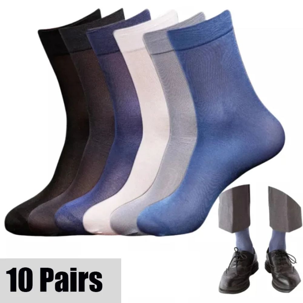 10pairs Fashion Breathable Men - Silk Sock Bamboo 评论和价格