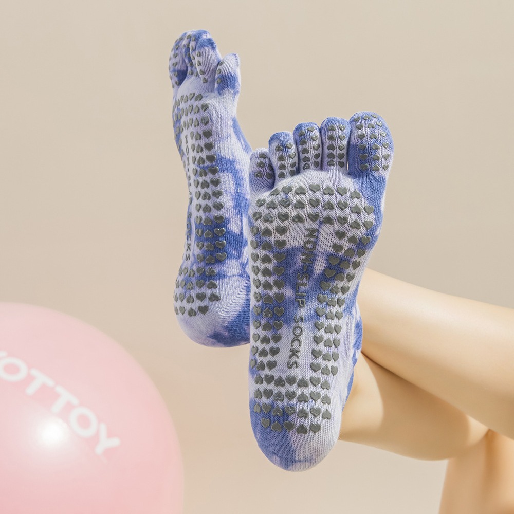 Tie-Dye Women's Five Finger Gr - Grip Sock Yoga 评论和价格