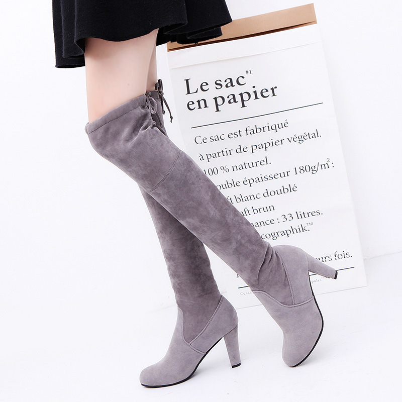 Women's Boots Stretch Fabric O - Knee High Sock Women 评论和价格