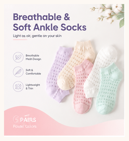 Women's Breathable Ankle Socks - Invisibility Sock Loafer 评论和价格