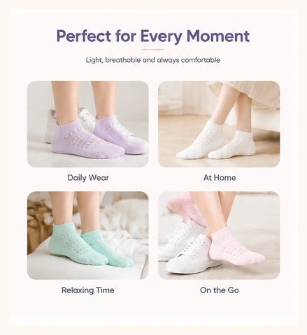 Women's Breathable Ankle Socks - Invisibility Sock Loafer 评论和价格