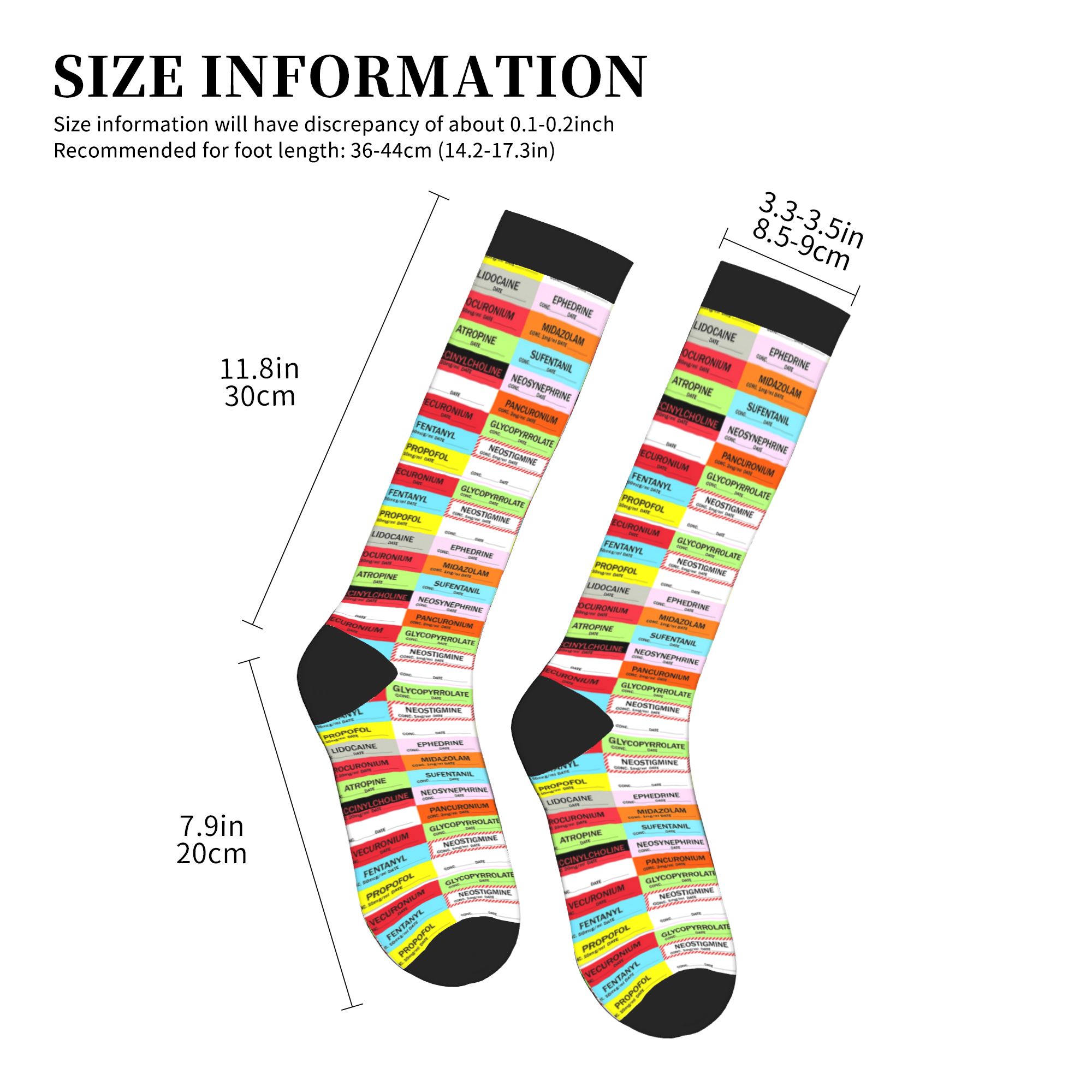 Novelty Printed Anesthesia Med - Compression Sock Medical 评论和价格