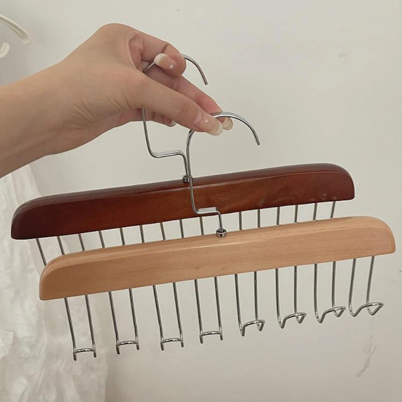 Solid Wood Eight-hook Hanger M - Sock Organizer Tray 评论和价格