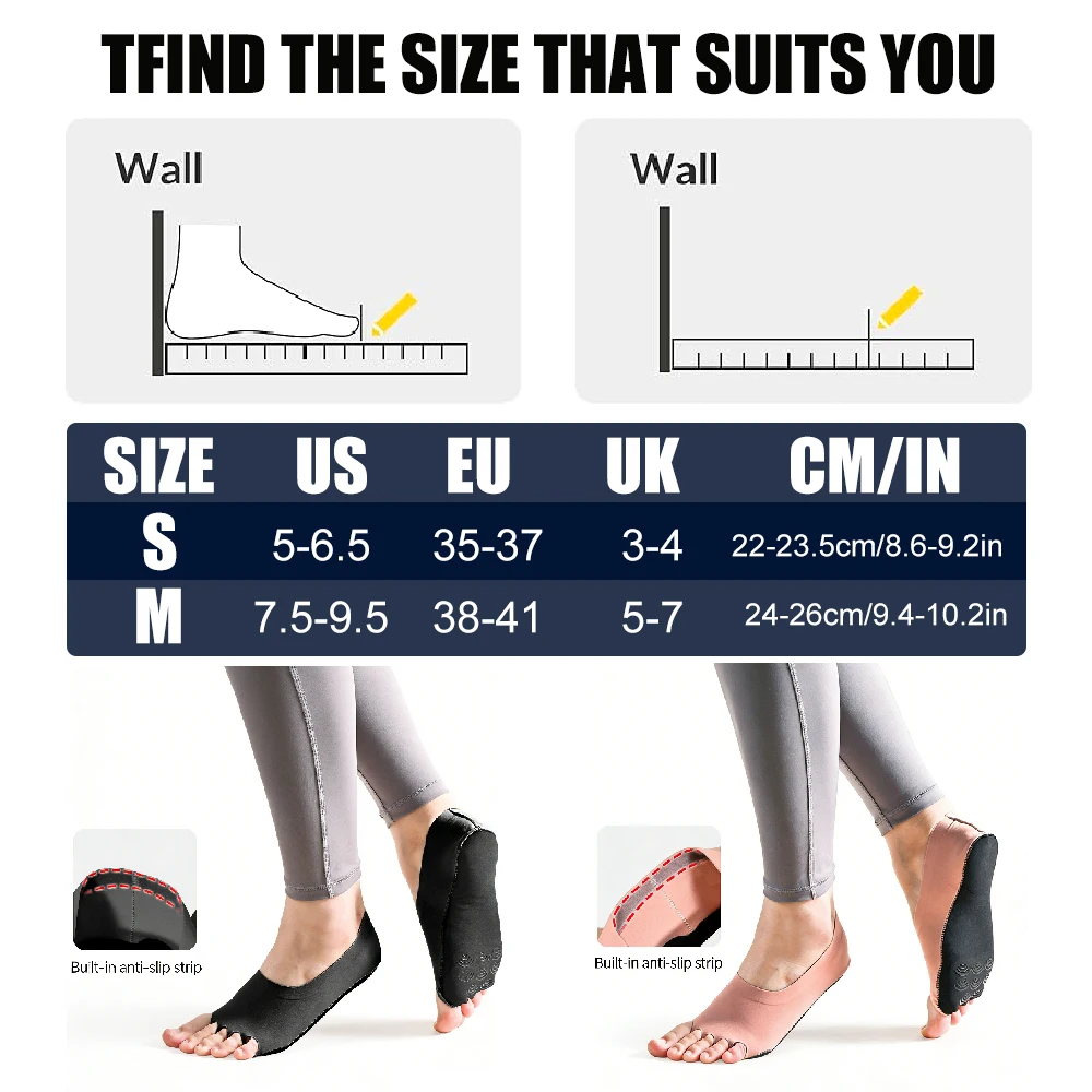 1Pair Toeless Yoga Socks for W - Grip Sock Yoga 评论和价格
