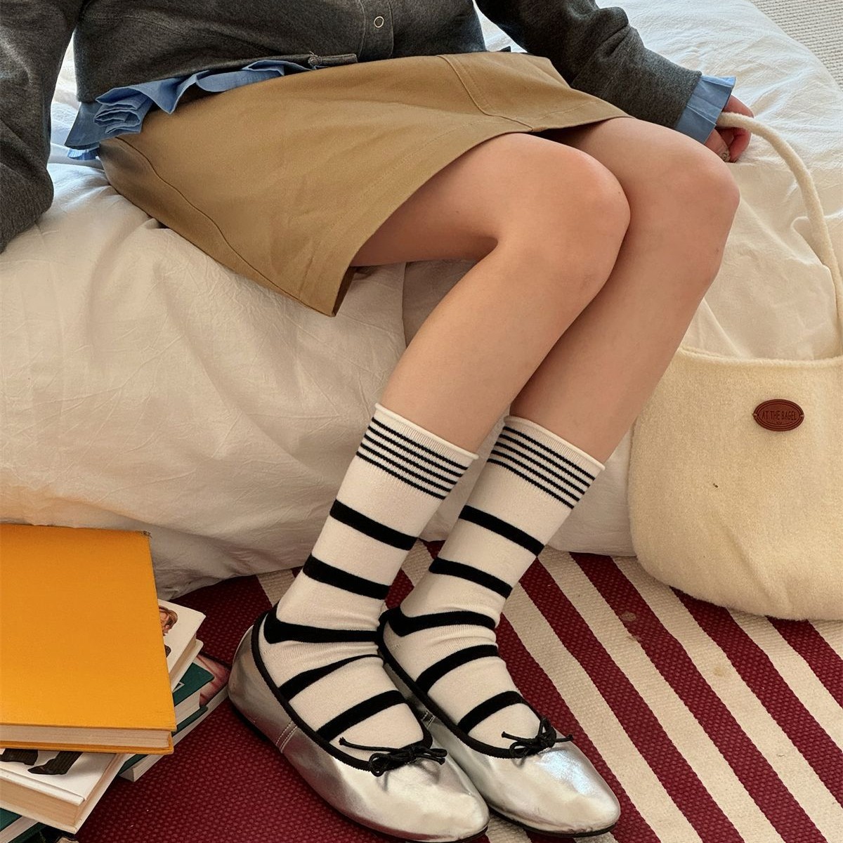 SP&CITY Korean Winter Striped  - Silk Sock Bamboo 评论和价格