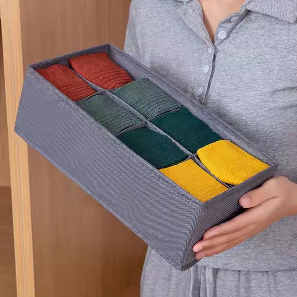 6/7/8/24 Grids Foldable Fabric - Sock Organizer Tray 评论和价格